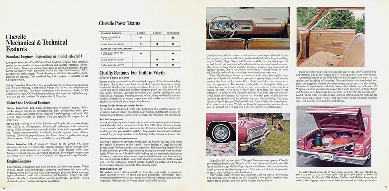 1965 Chev Chevelle Brochure Page 7